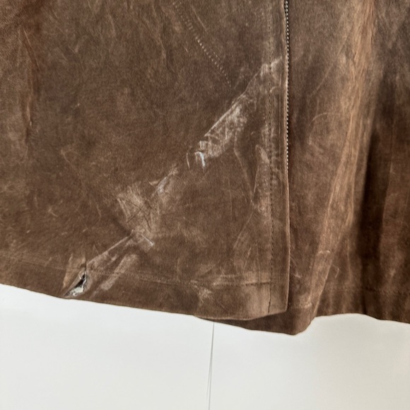 Vintage Disney Store Winnie The Pooh Suede Leather Jacket Coat Women's Brown XXL - Picture 14 of 16